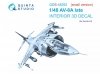 Quinta Studio QDS-48292 AV-8A Late 3D-Printed & coloured Interior on decal paper (Kinetic) (Small version) 1/48